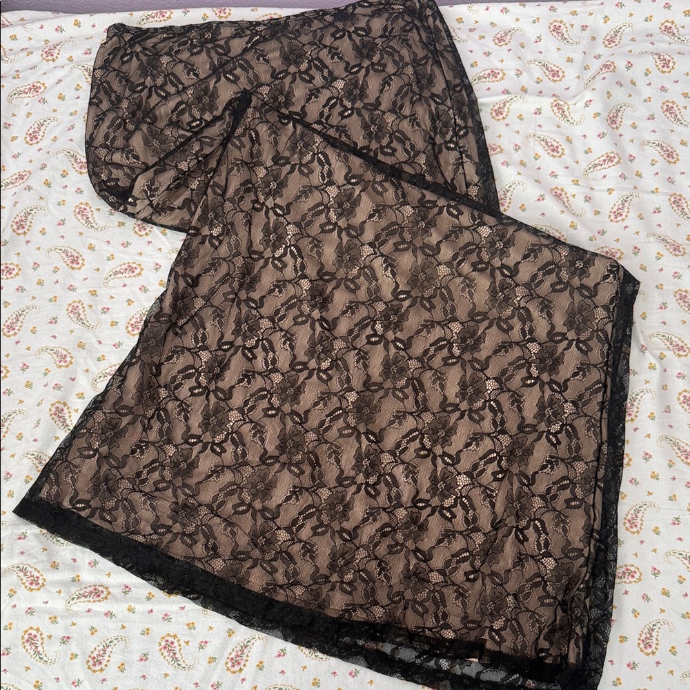 Princess Polly Black Lace Maxi Skirt
